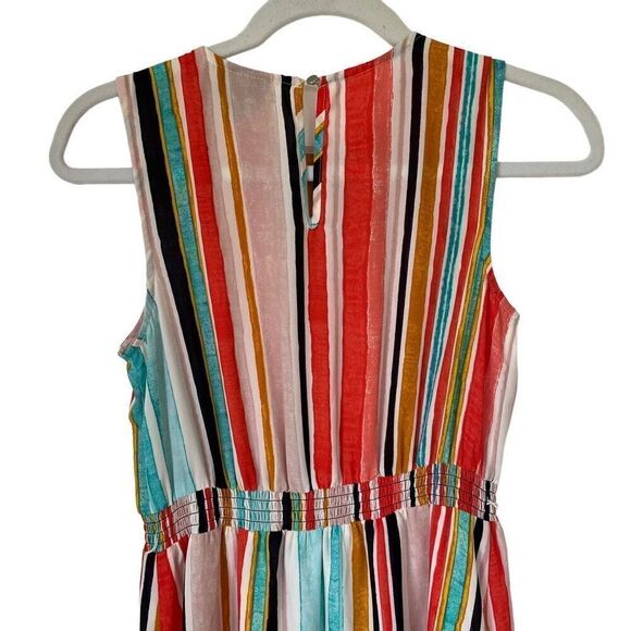 Target Mossimo Colorful Striped Midi Dress Cocktail Sleeveless Size XS Fun - Picture 6 of 10